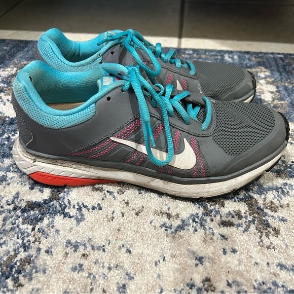 Nike Dart X PolySorb Gray & Blue Tennis Shoes Size 8 - Picture 1 of 13